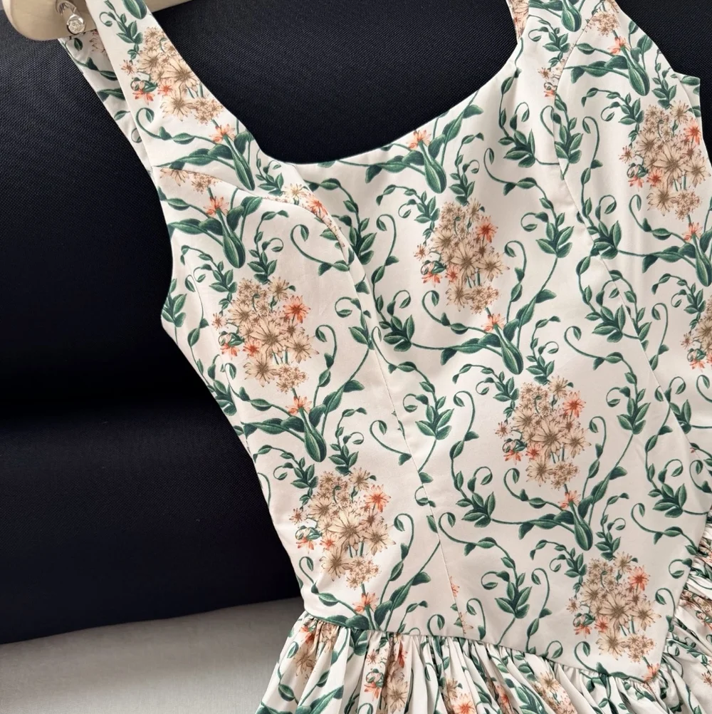 AGUA BY AGUA BENDITA Pluma floral corset cotton dress - Picture 11 of 13